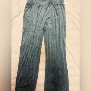 Lela Rose New York Women's M Cotton-Blend Pajama Bottoms - Sage Green